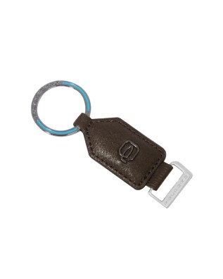 Piquadro - Men's keychain with a Black Square leather...