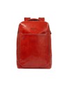 Piquadro - Blue Square 15.6'' Leather Laptop Backpack with Three Compartments