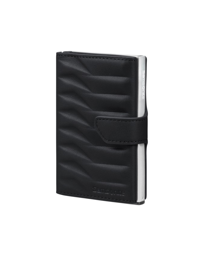  Samsonite - Porta carte di credito in pelle e metallo Alu Fit