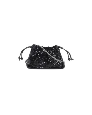 Coccinelle - Dulse Paillettes Leather Crossbody Bag with...