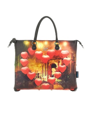 Gabs - Shopper trasformabile G3 PLUS in pelle Tg. M con stampa Trip 2