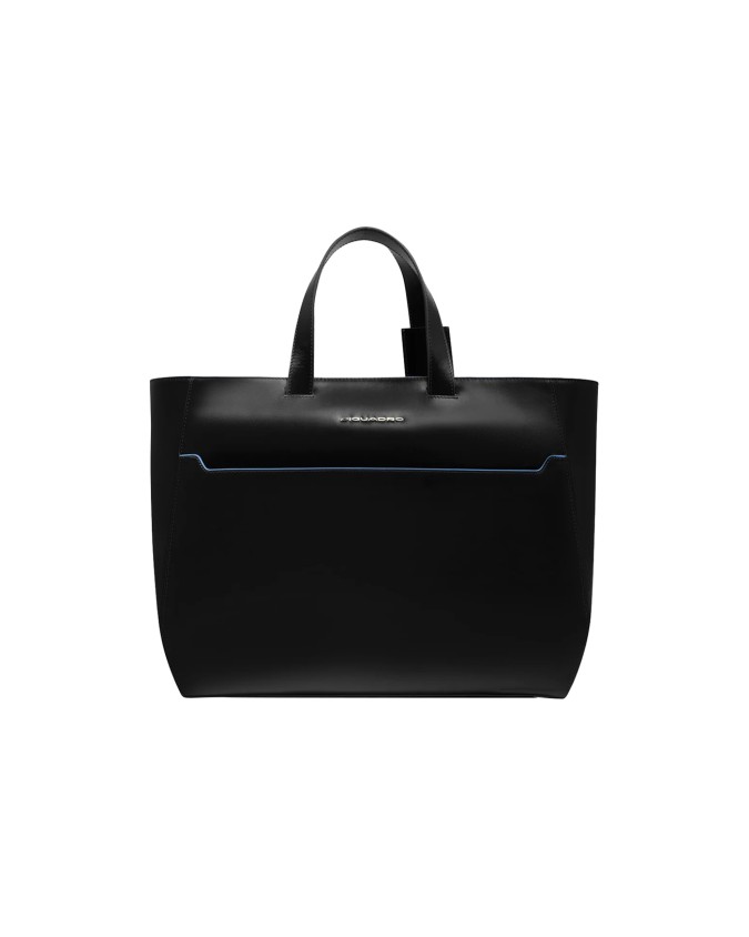  Piquadro - Shopping bag porta pc 15,6" in pelle Blue Square