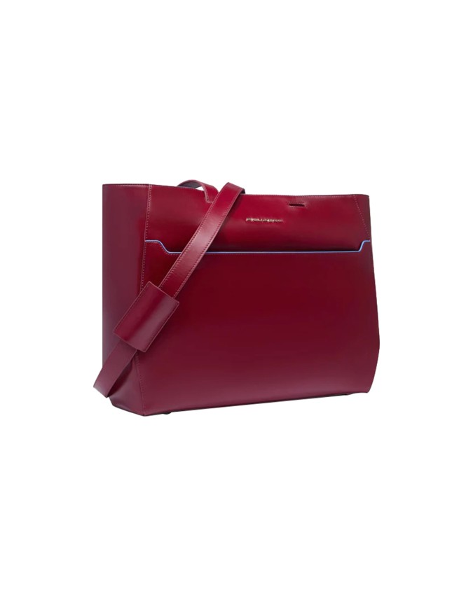  Piquadro - Shopping bag porta pc 15,6" in pelle Blue Square