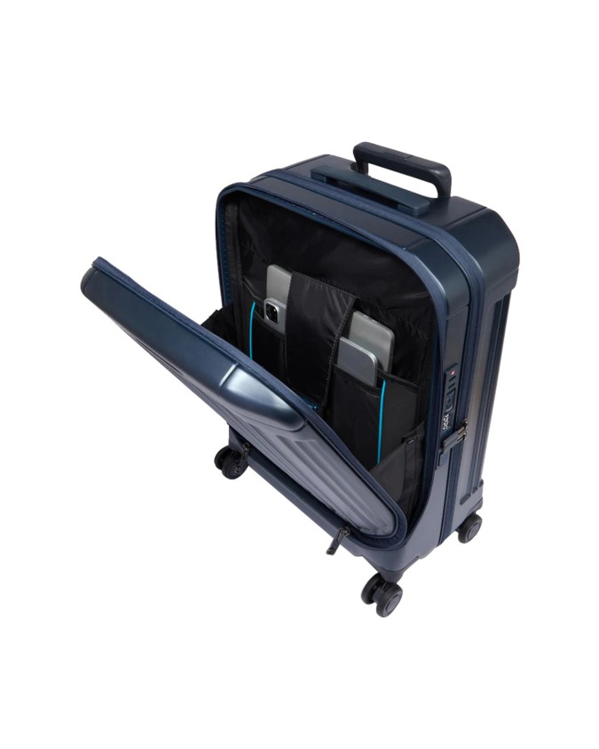 Piquadro – Trolley da cabina con porta pc 17,3" a 4 ruote PQ Light