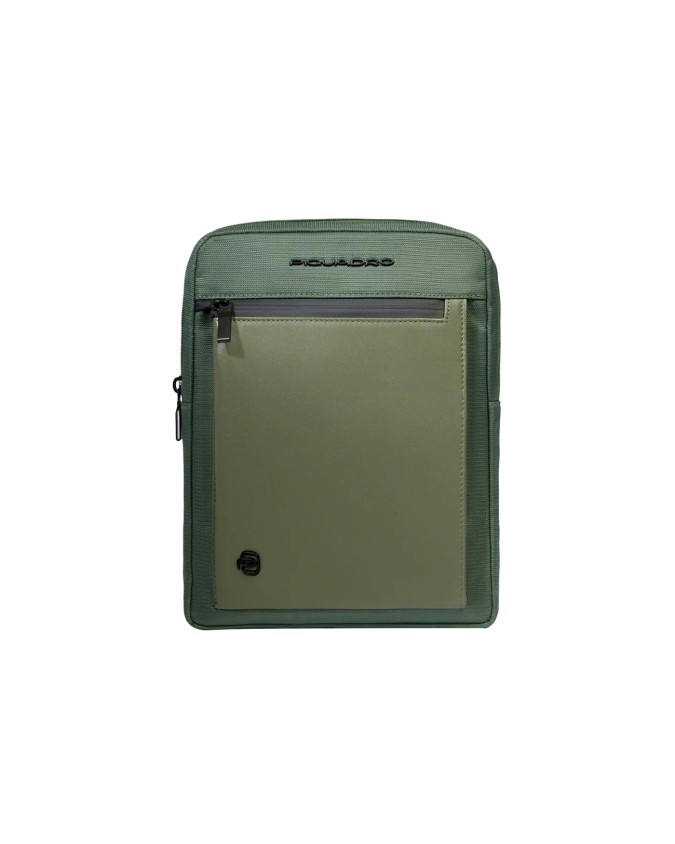  Piquadro – Borsello in pelle e tessuto porta iPad 11’’ S136