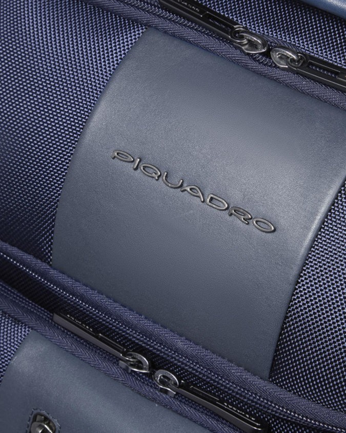 Piquadro - Zaino in pelle e tessuto porta pc 15.6'' Brief