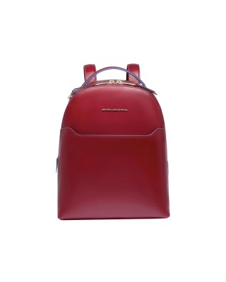 Piquadro – Blue Square Women's Leather Backpack for iPad®...