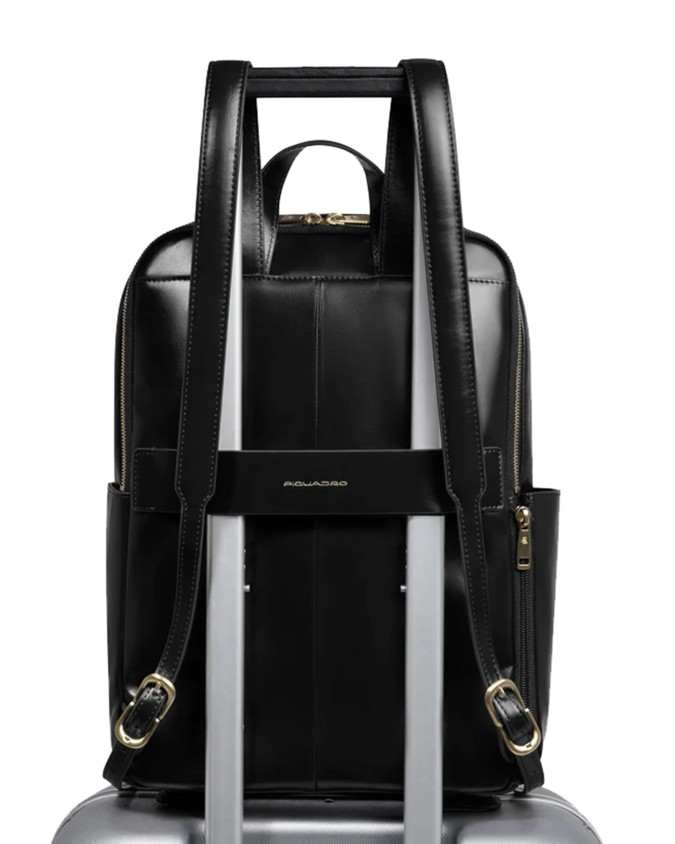  Piquadro – Zaino donna in pelle porta pc 14’’ a due comparti