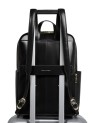 Piquadro – Blue Square Women's Leather Backpack with Two Compartments for a 14-inch Laptop