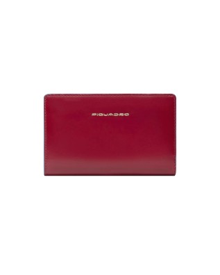  Piquadro – Portafoglio donna in pelle con porta monete Blue