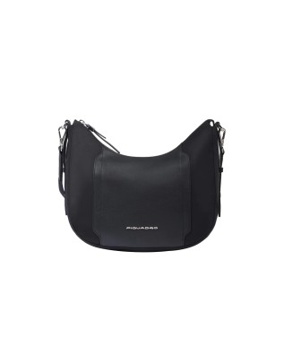  Piquadro - Borsa tracolla donna in pelle e tessuto riciclato