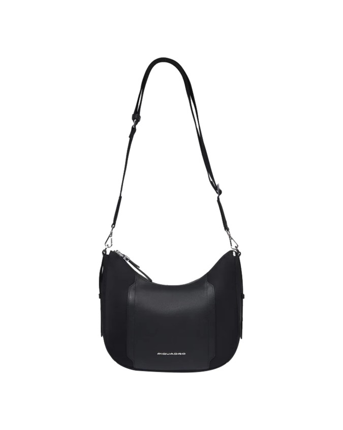  Piquadro - Borsa tracolla donna in pelle e tessuto riciclato