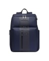  Piquadro - Zaino da viaggio porta pc 15,6" in pelle e tessuto