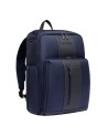  Piquadro - Zaino da viaggio porta pc 15,6" in pelle e tessuto