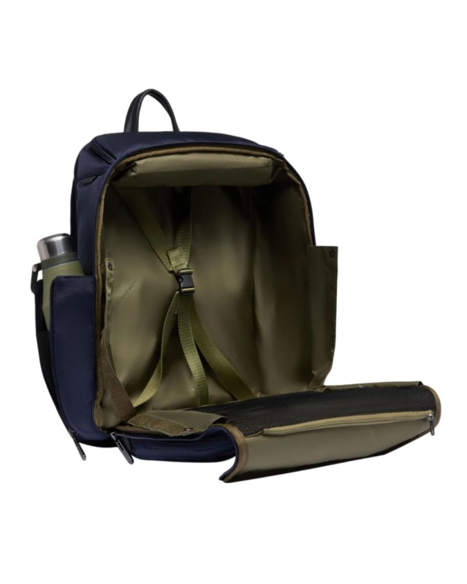  Piquadro - Zaino da viaggio porta pc 15,6" in pelle e tessuto