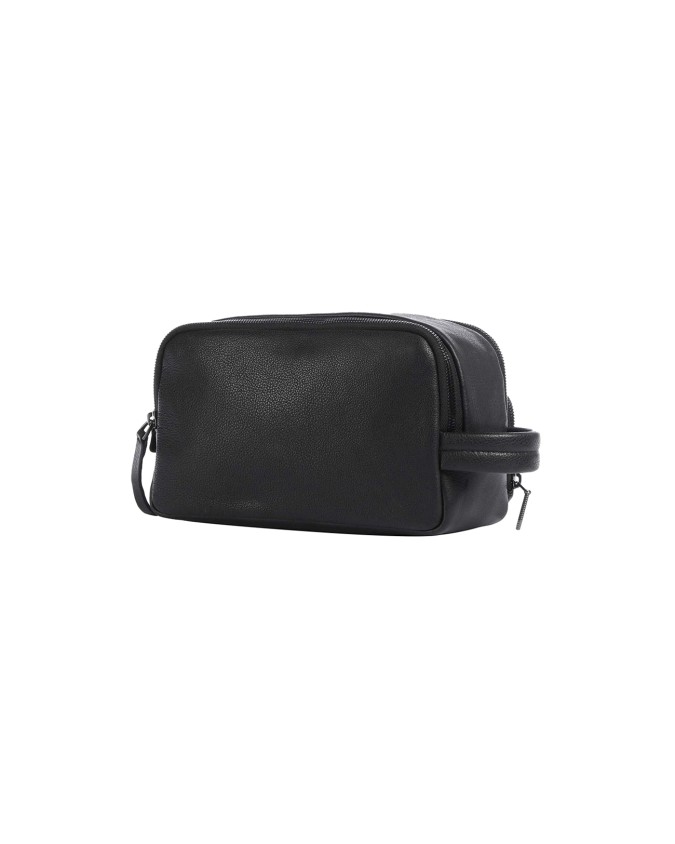  Piquadro – Beauty case uomo in pelle con tasca esterna