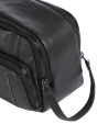  Piquadro – Beauty case uomo in pelle con tasca esterna