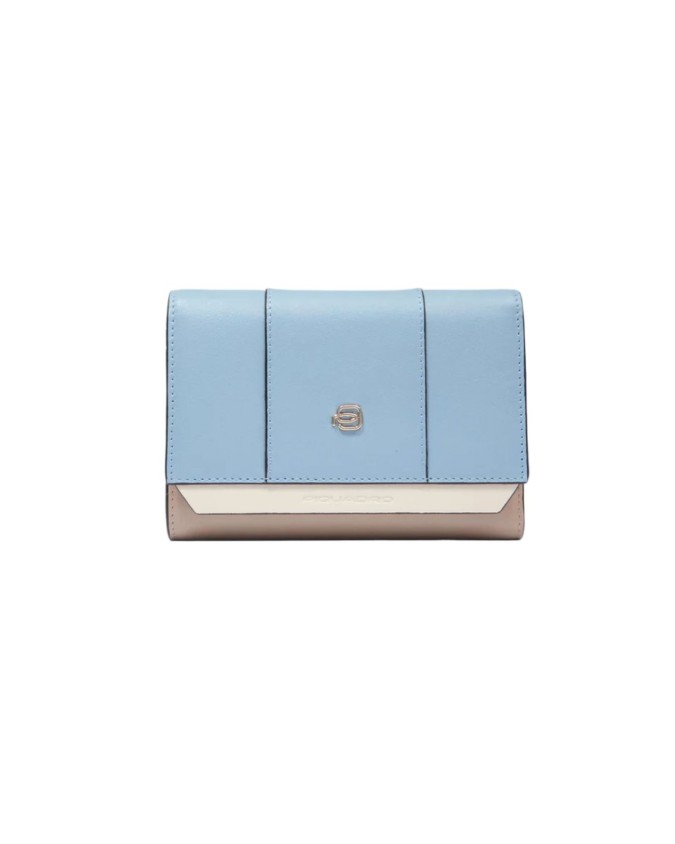  Piquadro - Portafoglio donna medio in pelle con patta Circle