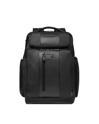 Piquadro - Rucksack aus Leder und Stoff mit Fach für...