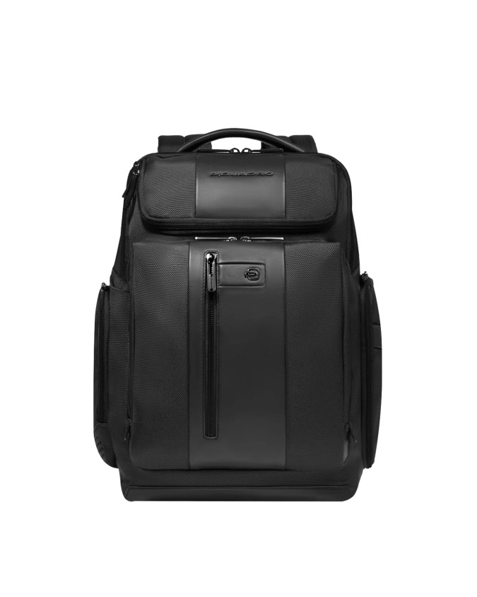  Piquadro - Zaino in pelle e tessuto porta pc 15.6'' Brief