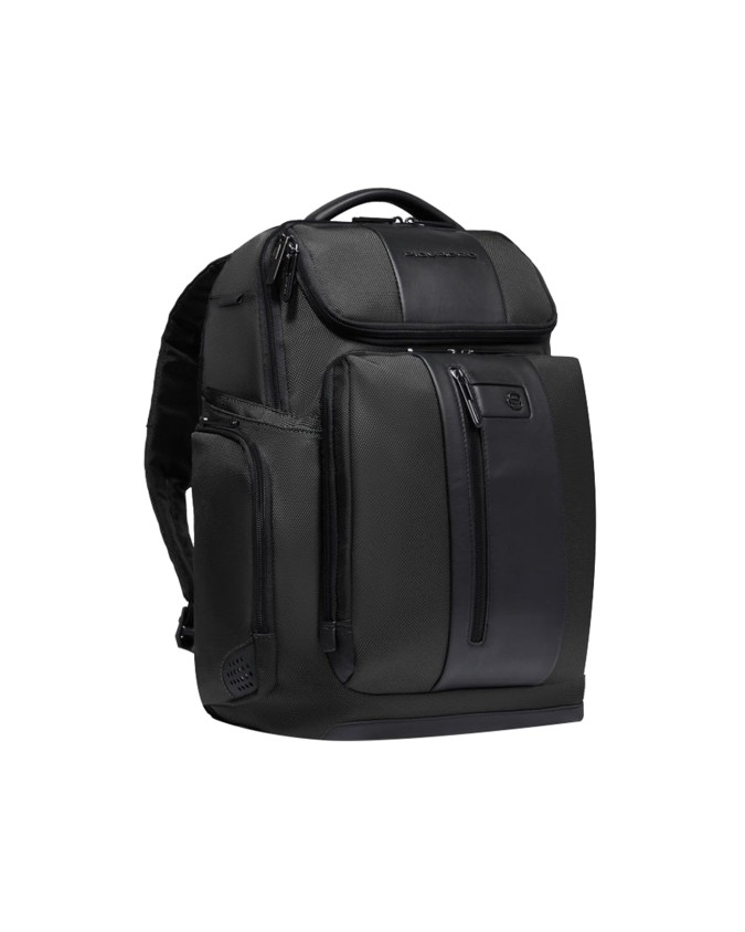 Piquadro - Zaino in pelle e tessuto porta pc 15.6'' Brief