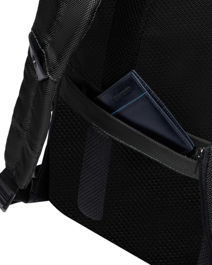  Piquadro - Zaino in pelle e tessuto porta pc 15.6'' Brief