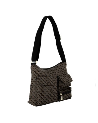 Gherardini - Borsa a tracolla Tg. M con tasche esterne in tessuto Softy 2