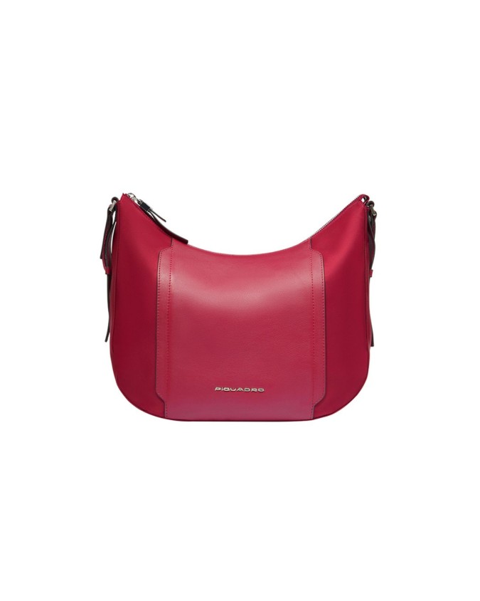 Piquadro - Damen-Umhängetasche aus Leder und recyceltem Stoff