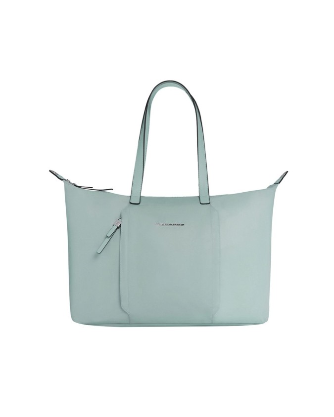  Piquadro - Borsa donna porta pc 15,6" in pelle e tessuto