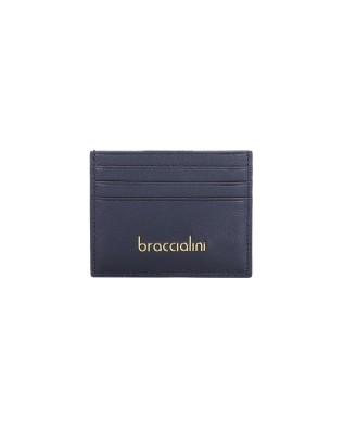 Braccialini - Porta carte di credito in pelle con logo Basic