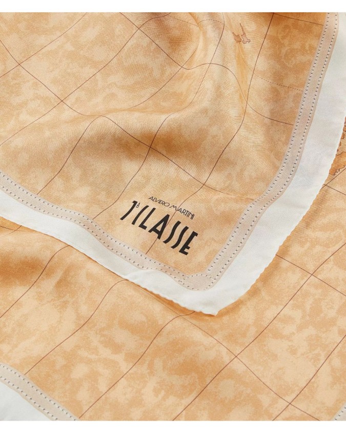  Alviero Martini Prima Classe - Foulard grande in seta Geo