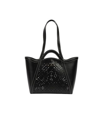 Coccinelle - Borsa a mano e a spalla in pelle traforata Amalia