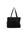 Nannini - Borsa a spalla shopping con doppio manico in nylon e pelle Liberty