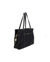 Nannini - Borsa a spalla shopping con doppio manico in nylon e pelle Liberty