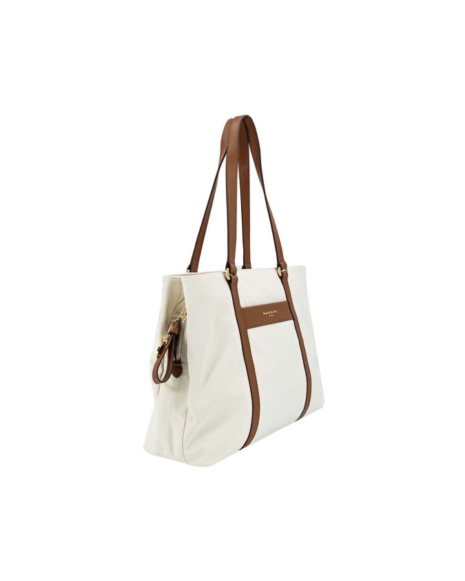  Nannini - Borsa a spalla shopping con doppio manico in nylon e