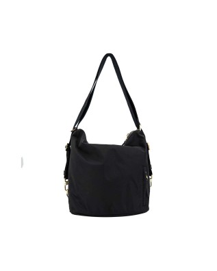 Nannini - Borsa a spalla trasformabile in zaino in nylon e pelle Liberty 2
