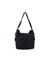Nannini - Borsa a spalla trasformabile in zaino in nylon e pelle Liberty