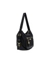 Nannini - Borsa a spalla trasformabile in zaino in nylon e pelle Liberty