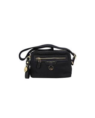  Nannini - Borsa a tracolla piccola con due comparti in nylon e 2