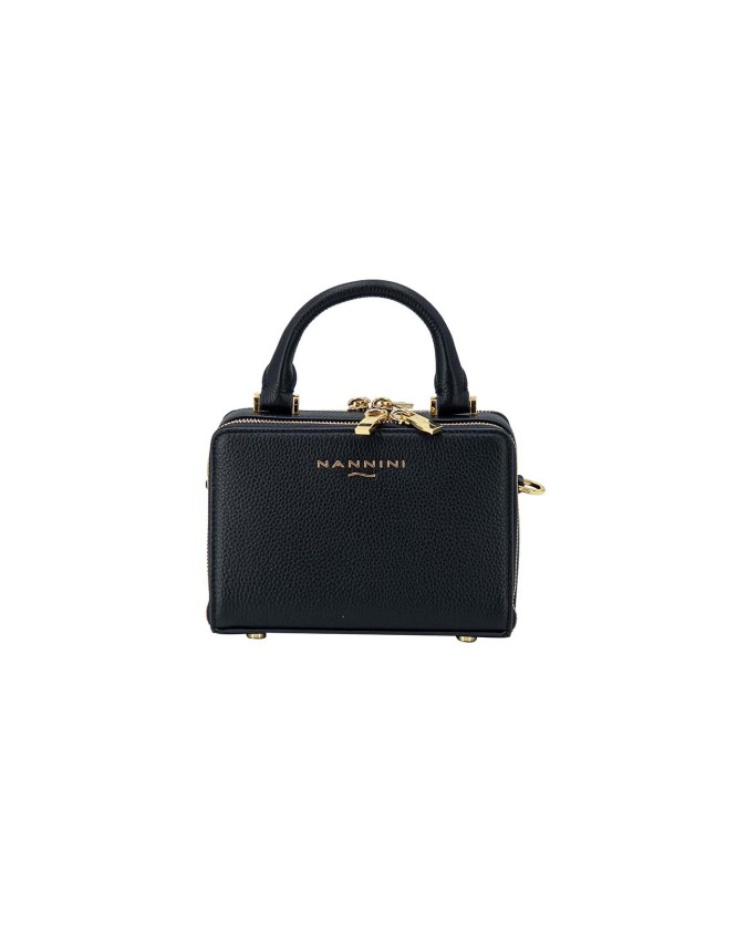  Nannini - Borsa a mano piccola compatta in pelle con tracolla
