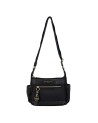 Nannini – Borsa piccola a tracolla con tasche laterali in nylon e pelle Liberty