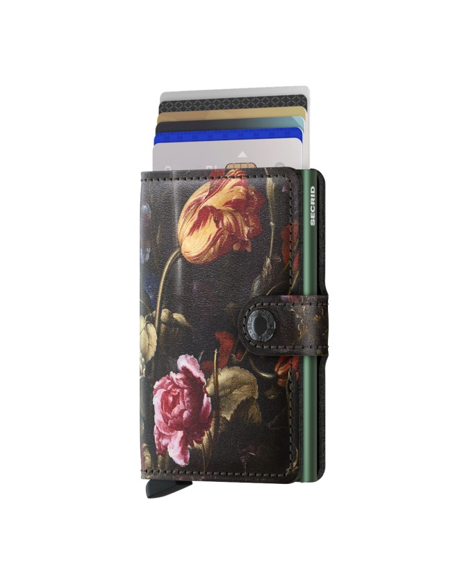 Secrid - Portafoglio in pelle e alluminio stampe Miniwallet Art