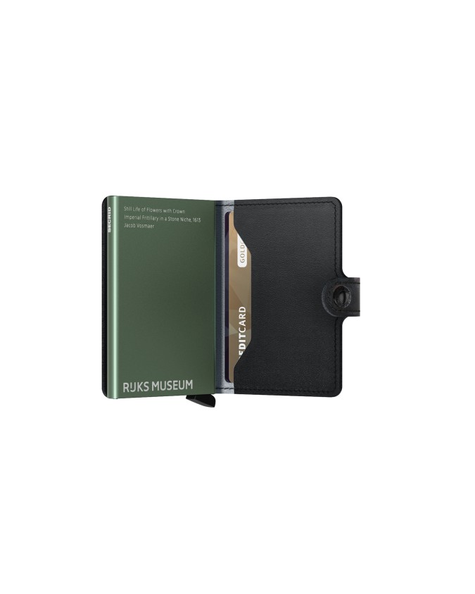 Secrid - Portafoglio in pelle e alluminio stampe Miniwallet Art