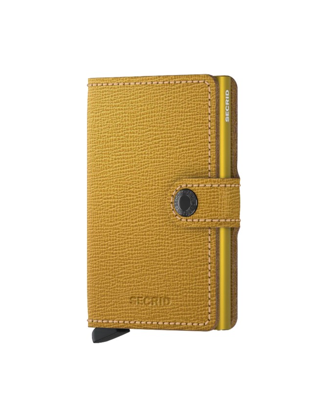 Secrid - Miniwallet in pelle e alluminio Crisple