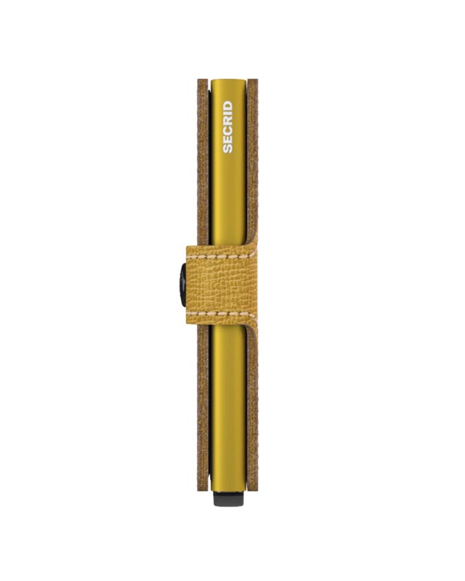 Secrid - Miniwallet in pelle e alluminio Crisple