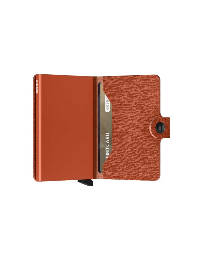 Secrid - Miniwallet in pelle e alluminio Crisple