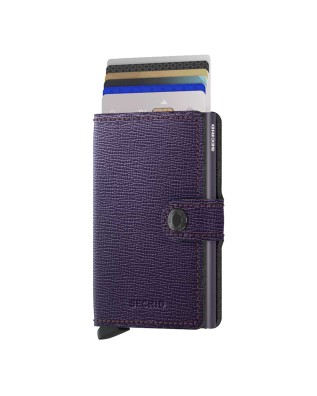 Secrid - Crisple Leather and Aluminum Miniwallet - Viola