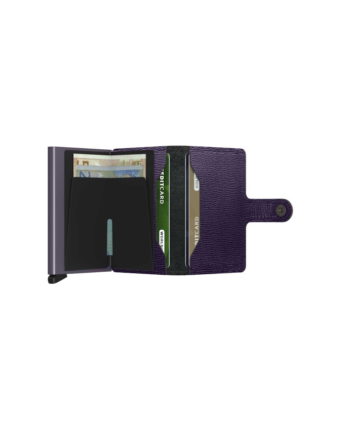  Secrid - Miniwallet in pelle e alluminio Crisple