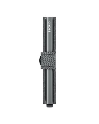 Secrid - Portafoglio mini donna porta carte in pelle e alluminio Carbon 2