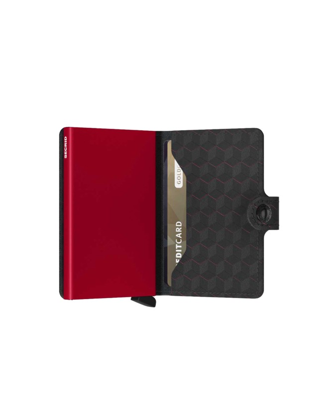 Secrid - Portafoglio mini in pelle e alluminio Miniwallet Optical